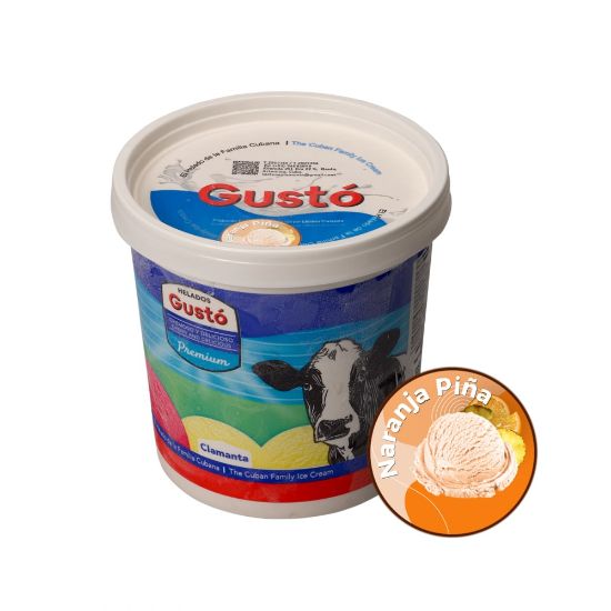Imagen de Helado de crema sabor naranja piña Gustó Premium (1 L)